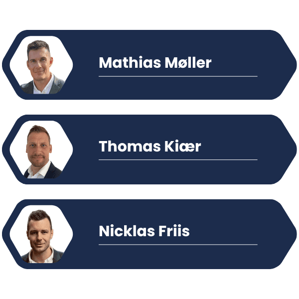 Teamet bag Autoconnect. Mathias, Thomas og Nicklas